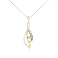 10k Two-tone .11ct Diamond Accent Necklace