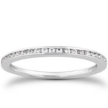 14k White Gold Round .21ct Diamond Wedding Band