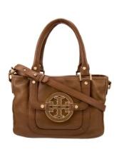 Tory Burch Lthr Studded Gold-tone Hdw Top Hdl Bag