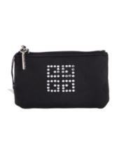 Givenchy Black Nylon Lining Exposed Zip Cls Pouch