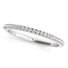 14k Wgold .12ct Diamond Pave Set Wedding Band