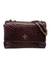 Tory Burch Burgundy Leather Chain-link Shldr Bag