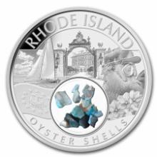 2023 1 Oz Ag Rhode Island Oyster Shells Proof