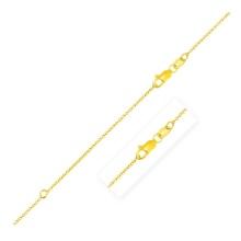 14k Gold Extendable Cable Chain 1.0mm
