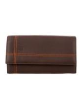 Loewe 2003 Brown Leather Snap Continental Wallet