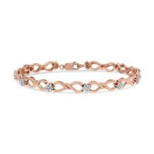 10k Gold-pl .50ct Diamond Link Tennis Bracelet
