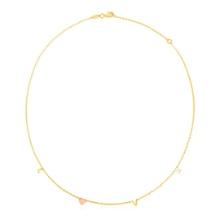 14k Two-tone Gold "love" Necklace