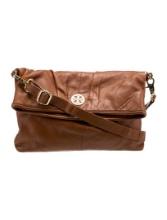 Tory Burch Brn Lthr Gold-tone Hardware Shldr Bag