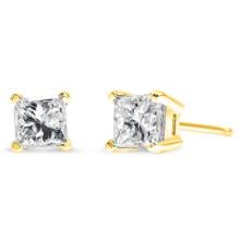 14k Gold .20ct Diamond Solitaire Earrings