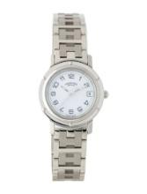 Hermes Clipper White Dial Ss Qtz Women's 24mm