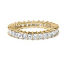 14k Gold Princess 2.91ct Diamond Eternity Ring