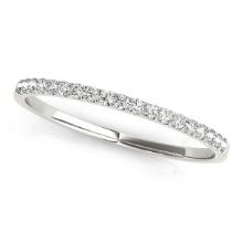 14k Wgold .12ct Diamond Slim Pave Set Band