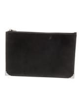 Alexander Wang Black Leather Zip Portfolio