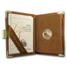 2015-w 1/10oz Pf American Gold Eagle W/box & Coa