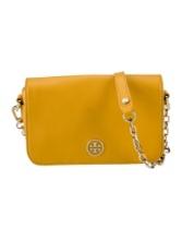 Tory Burch Chain-link Yellow Lthr Crossbody Bag