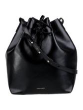 Mansur Gavriel Blk Leather Gold-tone Hdw Shldr Bag