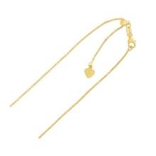 14k Gold Adjustable Cable Chain 1.0mm