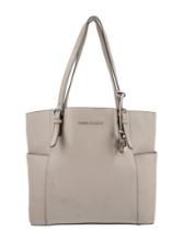 Michael Kors Grey Leather Zip Closure Shldr Bag