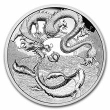 2023 Australia 2 Oz Silver Dragon & Koi Proof Hr
