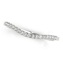 14k Wgold Round .12ct Diamond Soft Curved Band