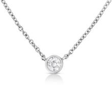 10k Gold .10ct Diamond Bezel-set Necklace