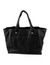 Bvlgari Black Leather Gunmetal Hdw Bvlgari Tote