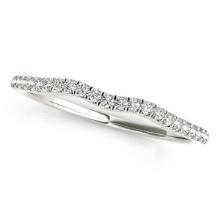 14k Wgold .12ct Diamond Wave Theme Wedding Band
