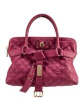 Marc Jacobs Red Leather Gold-tone Hdw Top Hdl Bag