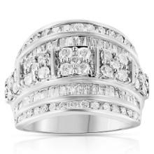 Exquisite 2.00ct Diamond Multi-row Cocktail Ring