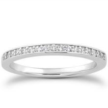 14k White Gold Round .17ct Diamond Micro-pave Ring