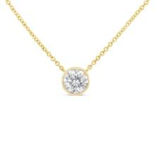 10k Gold .33ct Diamond Modern Bezel-set Necklace