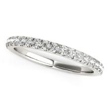 14k Wgold .24ct Diamond Pave Set Wedding Ring