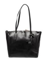 Kate Spade Leather Gold-tone Hdw Tassel Zip Tote