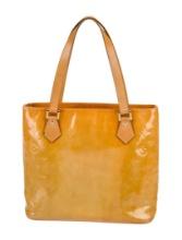Louis Vuitton Houston Orange Vernis Zip Cls Tote