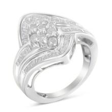 10k Gold 1.00ct Diamond Cluster Ring