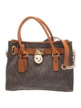 Michael Kors Brown Printed Chain-link Shldr Bag