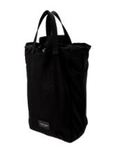 Giorgio Armani Blk Nylon Silver-tone Top Hdl Bag