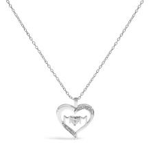 Glittering .04ct Diamond Accent Mom Necklace