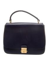 Michael Kors Collection Blue Leather Top Hdl Bag