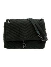 Rebecca Minkoff Chevron Green Suede Shoulder Bag