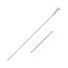 14k Rose Gold Diamond Cut Cable Link Chain 0.8mm