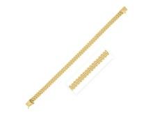 14k Gold Rib Link Bracelet