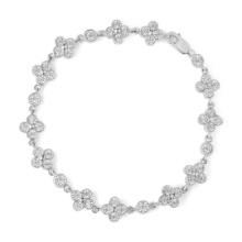 Elegant 1.00ct Diamond 4-leaf Solitaire Bracelet