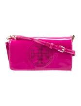 Tory Burch Pink Leather Lasercut Crossbody Bag