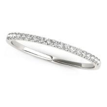 14k Wgold .12ct Diamond Pave Setting Wedding Ring