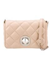 Kate Spade Neut Leather Turn-lock Cls Shldr Bag