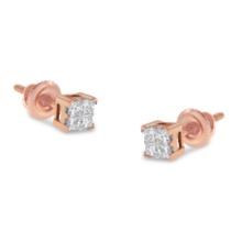 Elegant 10k Gold .25ct Diamond Earrings