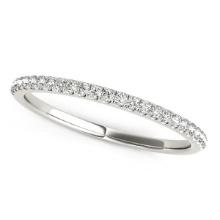 14k White Gold .12ct Diamond Wedding Band
