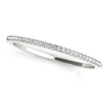 14k Wgold .09ct Diamond Slim Round Pave Set Band