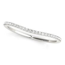 14k Wgold .09ct Diamond Pave Style Wedding Band